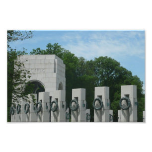 WWII-herdenkingskransen II in Washington DC Foto Afdruk
