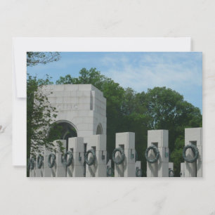 WWII-herdenkingskranzen II in Washington DC Feestdagenkaart