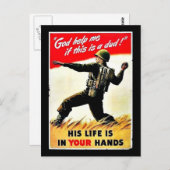 Wwii in je handen briefkaart (Voorkant / Achterkant)