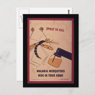  WWII Kill Malaria Mosquitoes Briefkaart