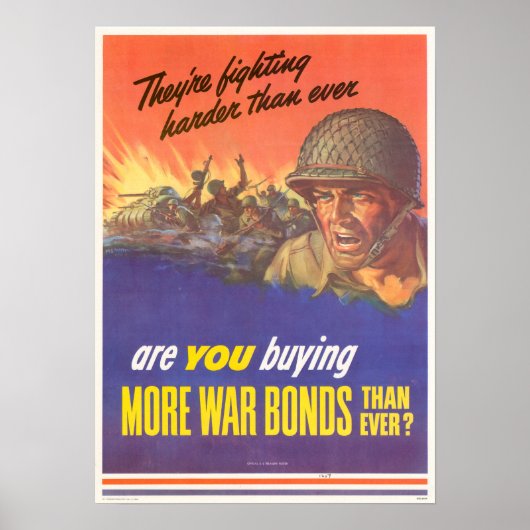 WWII Kopen oorlogsobligaties Poster (Voorkant)