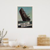 WWII Losse Lips -  patriottisme Poster (Keuken)