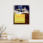 WWII Malaria Mosquito Poster (Keuken)