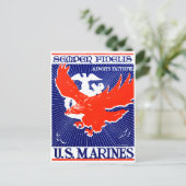WWII Marine Corps Poster Briefkaart (Staand voorkant)