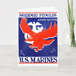 WWII Marine Corps Poster Kaart