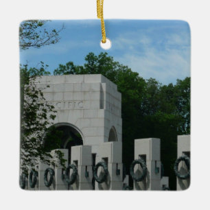 WWII Memorial Wreaten II in Washington DC Keramisch Ornament