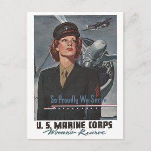 WWII Militair Poster voor rekrutering — Vrouwen Briefkaart