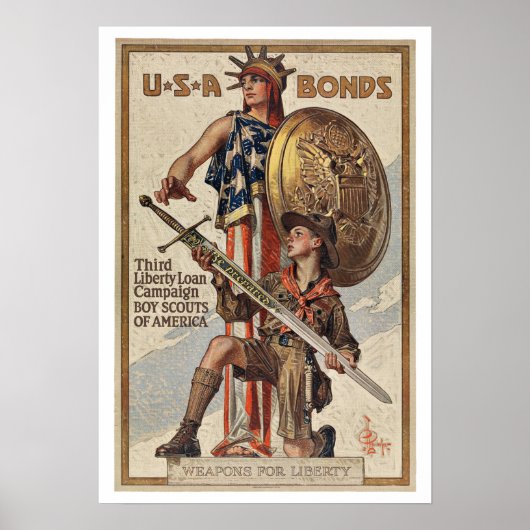 WWII-oorlogsobligaties -  patriottisme Poster (Voorkant)