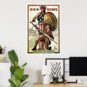 WWII-oorlogsobligaties Poster (Thuiskantoor)