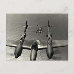 WWII P-38 Lightnings Briefkaart