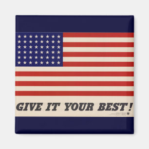 WWII Patriottisch Poster Magnet Magneet