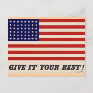 WWII Patriottisch Poster Post Card Briefkaart