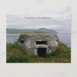 WWII Pillbox op het strand, Nederlandse haven, AK Briefkaart