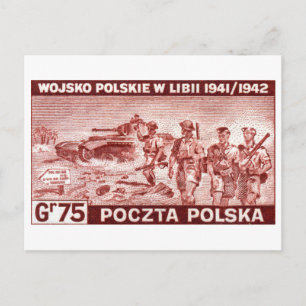 WWII Pools leger in Libië Briefkaart