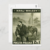 WWII Pools thuisleger Briefkaart (Voorkant / Achterkant)