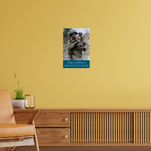 WWII-soldaat met puppy MAAFA Poster