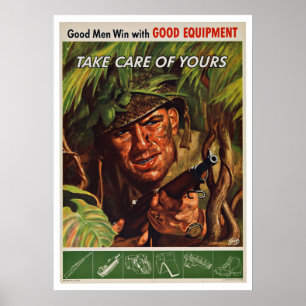 WWII-soldaat -  patriottisme Poster