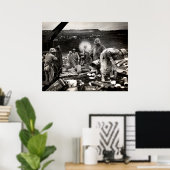 WWII US Marines on Iwo Jima Poster (Thuiskantoor)