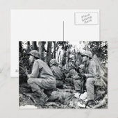 WWII US Marines on Peleliu Briefkaart (Voorkant / Achterkant)