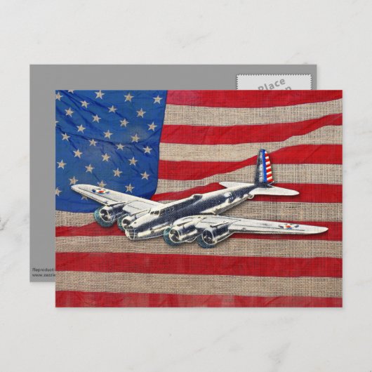  WWII US Vliegtuig Briefkaart (Voorkant / Achterkant)