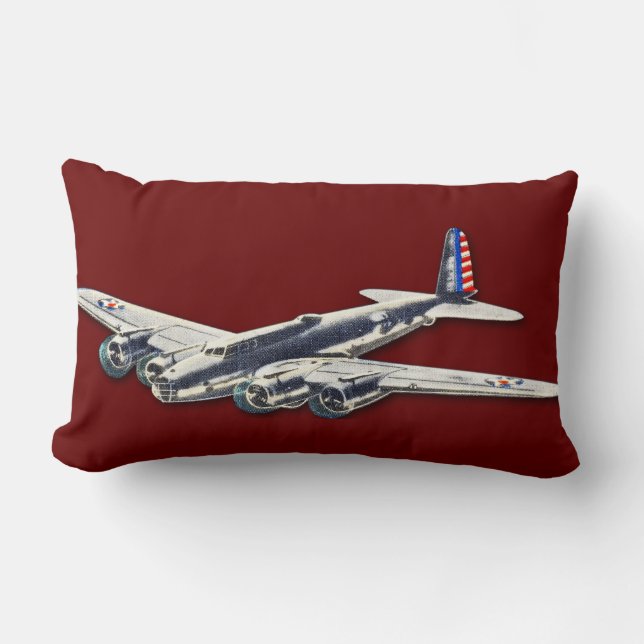  WWII US Vliegtuig Kussen (Voorkant)