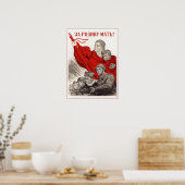 WWII USSR Sovjet Propaganda 1943 Poster (Keuken)