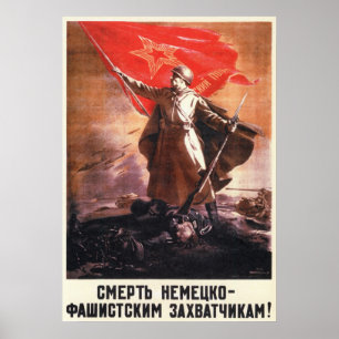 WWII USSR Sovjet Propaganda 1944 Poster