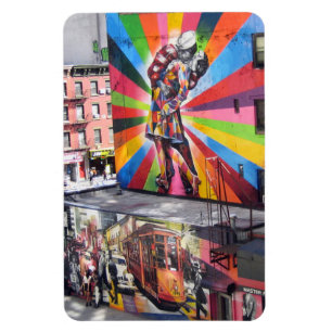 WWII V-J Day KISS Sailor Iconic Wall Mural Magneet