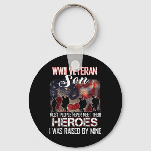 Wwii Veteran Son de meeste mensen ontmoeten hun He Sleutelhanger