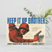 WWII Vintage Poster Kaart (Staand voorkant)