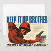 WWII Vintage Poster Kaart (Voorkant / Achterkant)