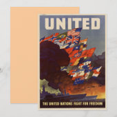 WWII Vintage Poster Kaart (Voorkant / Achterkant)