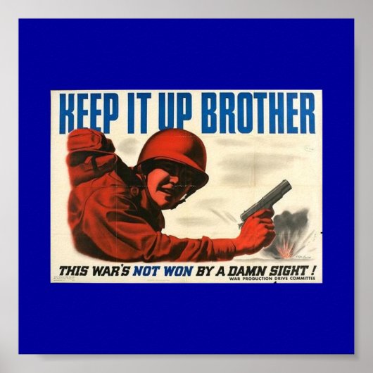 WWII Vintage Poster Poster (Voorkant)
