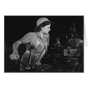 WWII-vrouwen - Homefront/Wenskaart van oorlogsinsp