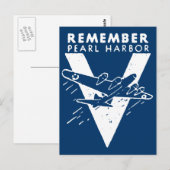 WWII White Herinner je Pearl Harbour Briefkaart (Voorkant / Achterkant)