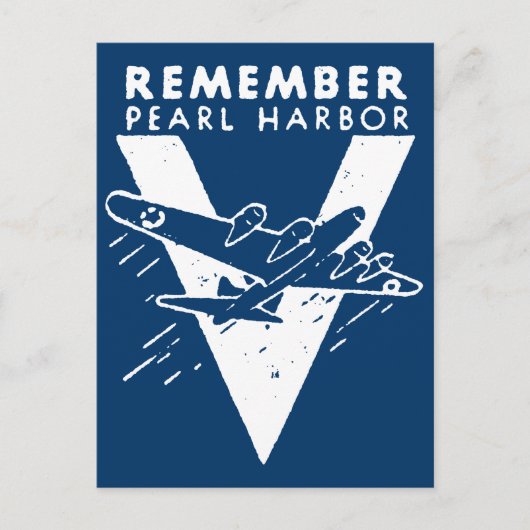 WWII White Herinner je Pearl Harbour Briefkaart (Voorkant)