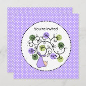 Wwil dat er echte uitnodigingen voor Baby shower k (Voorkant / Achterkant)