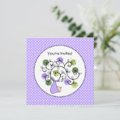 Wwil dat er echte uitnodigingen voor Baby shower k (Staand voorkant)