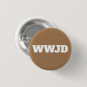 WWJD-Button Ronde Button 3,2 Cm (Voorkant /achterkant)
