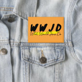 WWJD Button: Wat zou Jezus doen? Vetgedrukte herin Button (Insitu)