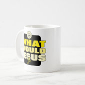 WWJD – Que ferait Jésus ? Mug Classique (Devant gauche)