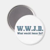 WWJD? Wat zou Jezus doen? Magneet (Voorkant / Achterkant)