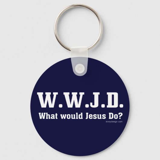 WWJD? Wat zou Jezus doen? Sleutelhanger (Voorkant)