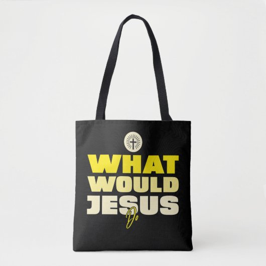 WWJD – Wat zou Jezus doen? Tote bag (Voorkant)