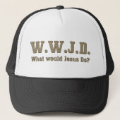 WWJD? Wat zou Jezus doen? Trucker Pet (Voorkant)