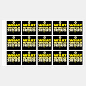WWJD – What Would Jesus Do? Square Stickers (Feuille)