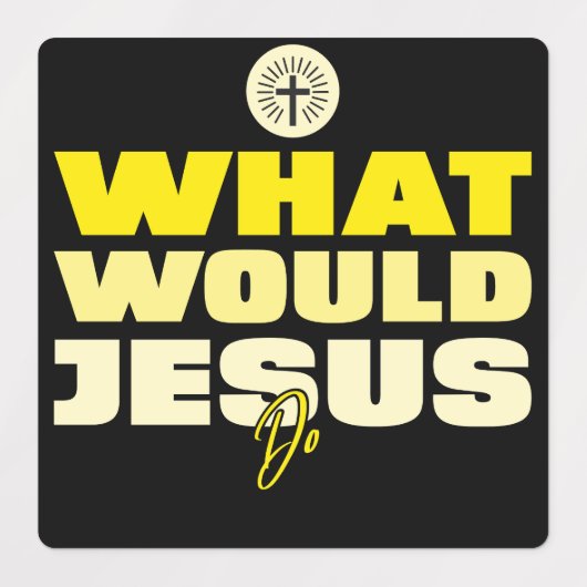 WWJD – What Would Jesus Do? Square Stickers (Design 2)