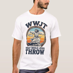 WWJT Wat zou Jezus weggooien Vintage Disc Shirt_1 T-shirt