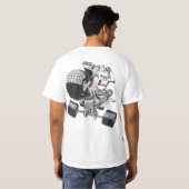 www.AirFoolers.com Cartoon terug T-shirt (Achterkant volledig)