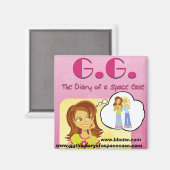 www.ggthediaryofaspacecase.com magneet (Voorkant / Achterkant)